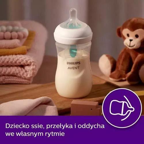 Biberon Avent RESPONSE 125 Naturel Avec Insertion Sans Air, Soutien Du Rythme Naturel De Succion Du Bébé