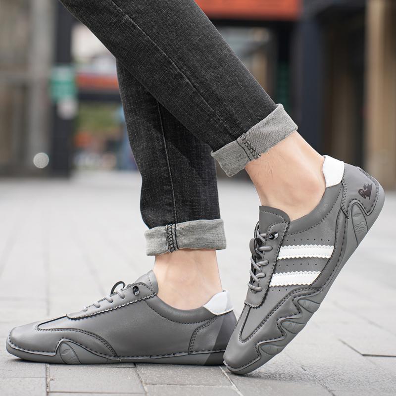 Casuall Shoes for Men Summer Leather Sneakers Shoes Classic Man Loafers Fashion Luxury Shoes White Flat Comfortable Sports Shoes