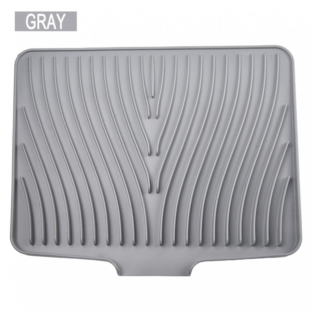 For Kitchen Tableware Dish Drying Mat 40x33cm Black/Gray/Beige/Green