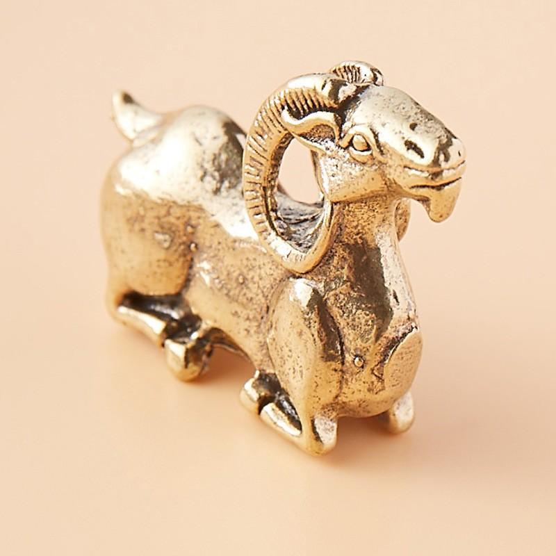 

Латунная наклейка-благовоние в виде китайского талисмана года Быка One Size