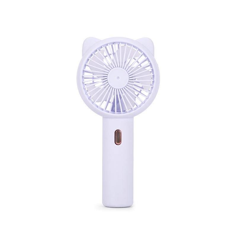 Przenośny Mini Wentylator USB z Kociimi Uszami dla Uczniów, Odpowiedni do Użytku na Biurku lub do Noszenia na Zewnątrz.