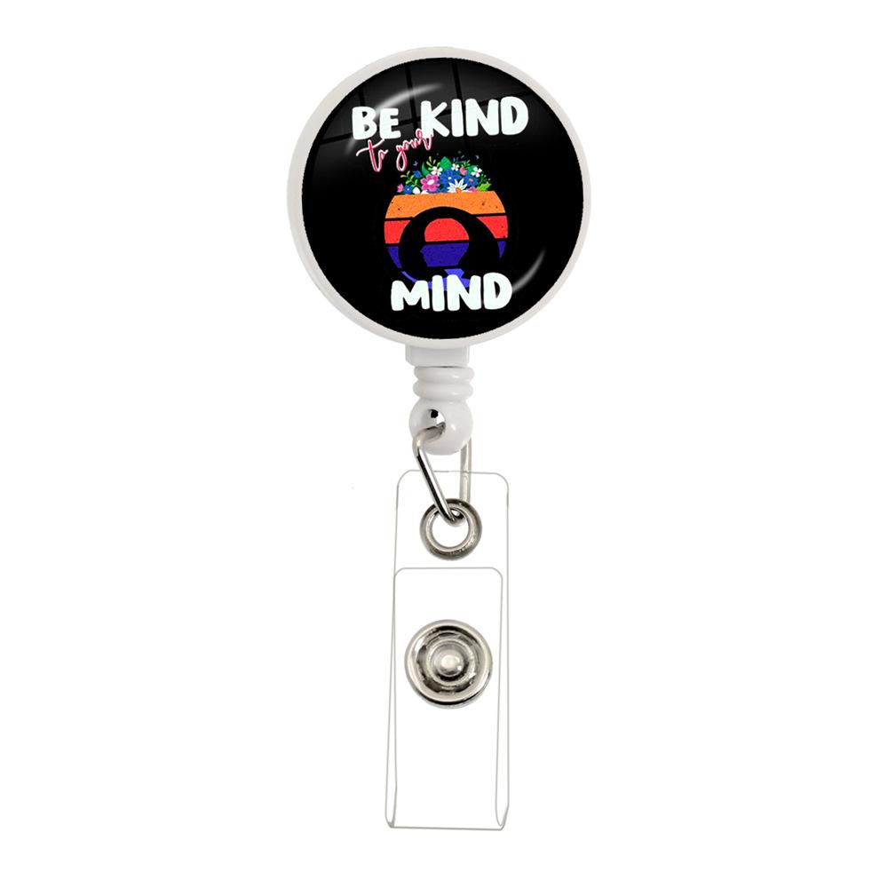 Scroll Badge Glass Id Holder Badge Holder 3 * 8cm Life Badge For Office Use Mental Health Healthcare Worker
