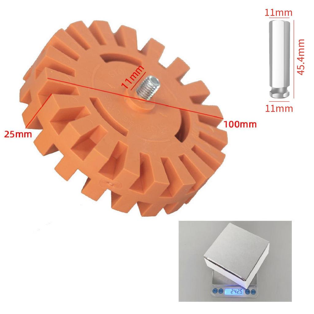 Yunbei 4-Inch Pneumatic Adhesive Removal Eraser Wheel with Grinding Head