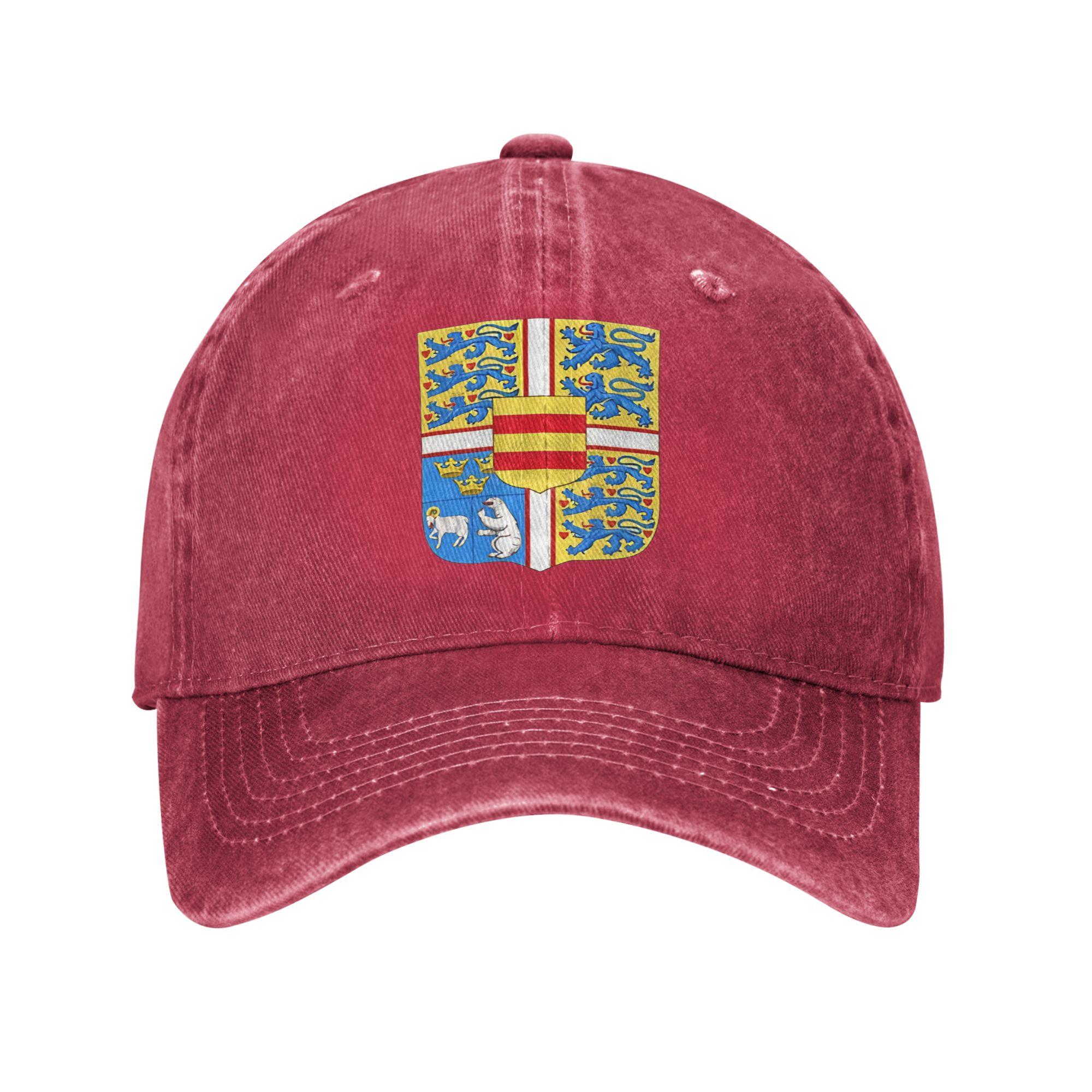 

Kingdom of Denmark Coat of Arms Sun Baseball Cap y2k Couple Women Washed Hip Hop Hats Hiking Fishing Baseball Caps Birthday Gift One Size