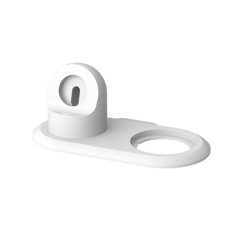 2in1 Charging Station Desktop Skin Silicone Charger Stand Holder Dock for Apple Watch 10 9 8 7 6 5 4 3 2 1 Ultra 2/SE iPhone 14