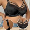 European and American Fashionable, Sexy Seductive Ultra-thin Plus Size Bra Exquisite Lace Cross-strap On Chest Plus Size Underwear