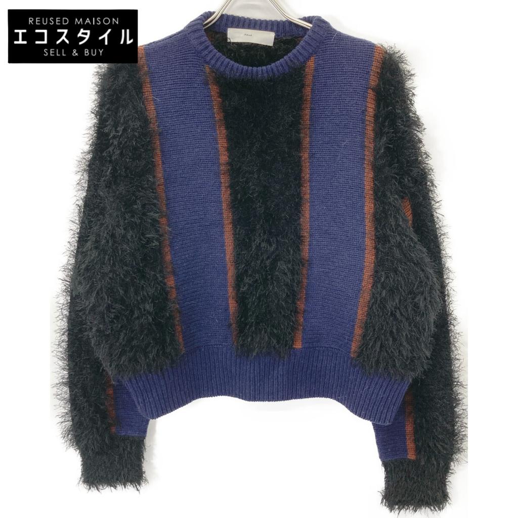 TOGA PULLA Pulla [Good Condition] TP22-XN272 Mole knit pullover Sweater/ tops 38 Navy x blackUsed