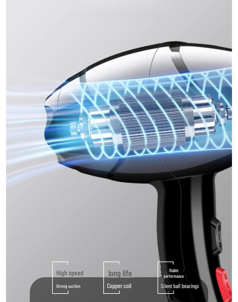 Vysoce výkonný fén Kangfu: Silný horký a studený vítr, konstantní teplota, šetrná péče o vlasy