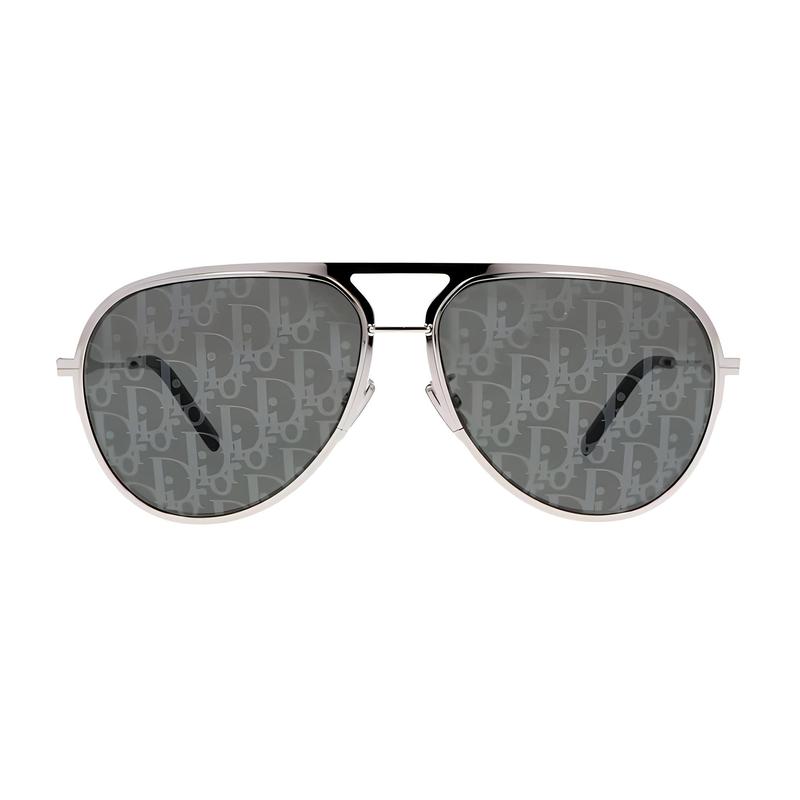 DIOR pilot style alloy frame classic black presbyopic sunglasses unisex silver