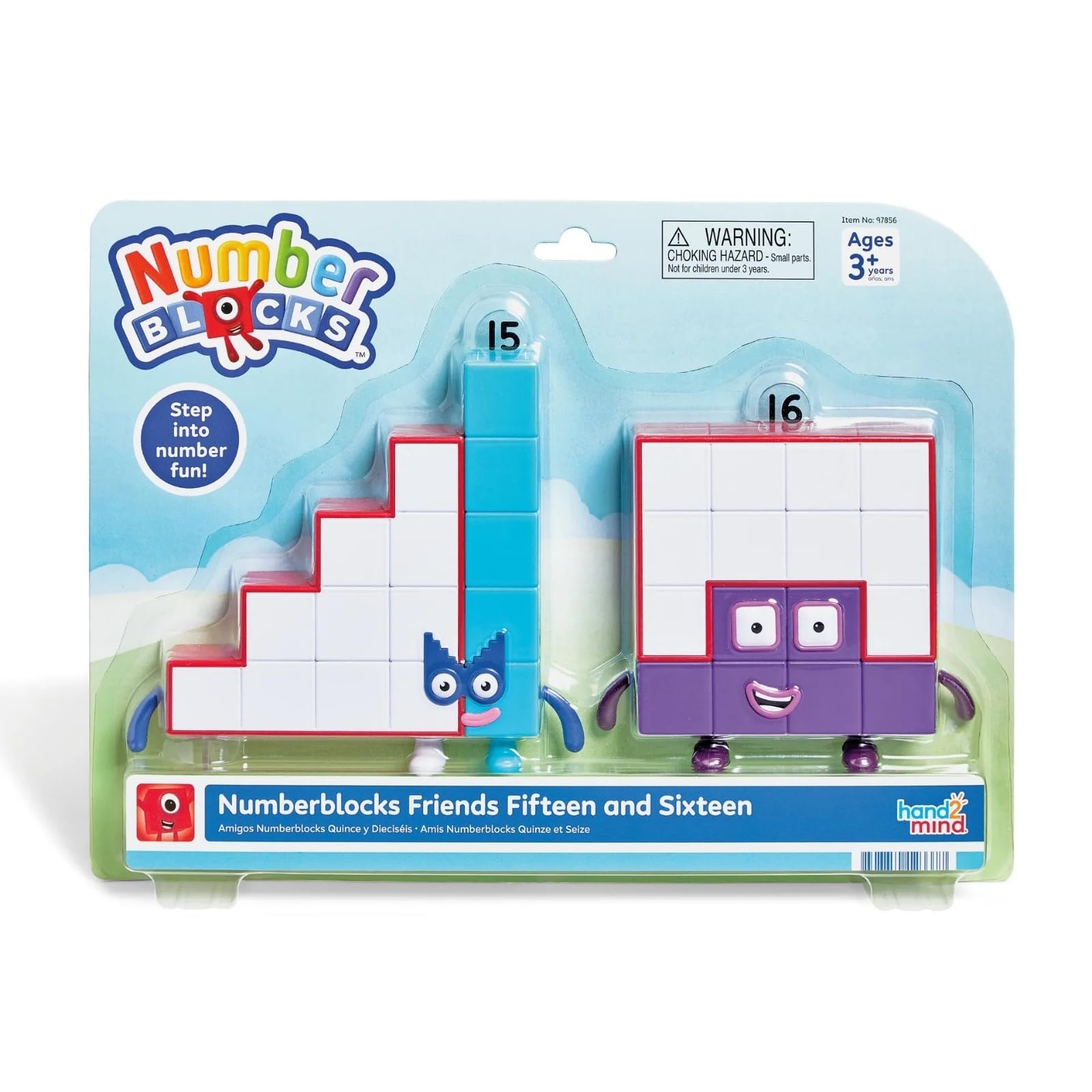 Numberblocks Prieteni 15 16 Figurine Personaje Vârste 97856 Produs Autentic & (Set din 2 piese) - 3+ - - blue