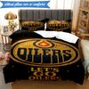 3PCS Energetic Oilers Team Spirit Bedding Set,Including 1pc Duvet Cover And 2pcs Pillowcases Perfect for Bedroom, Dormitory, Fan Christmas gift