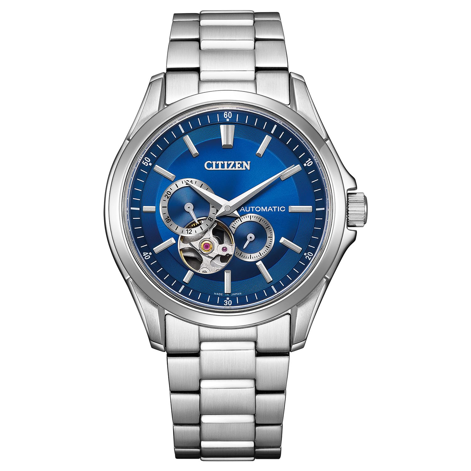 

[Citizen] Чоловічий годинник Citizen Collection Механічний автоматичний з відкритим серцем Водонепроникний NP1010-78L Срібний