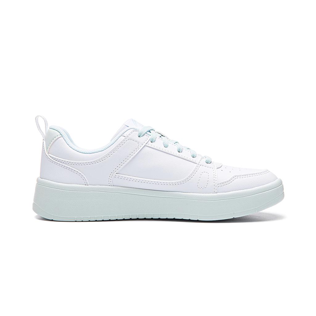 Li Ning Sunny Sky Summer Classic Color Block Fresh Versatile Casual Durable Breathable Low Top Skate Shoes Kids sneaker White Blue AGCW492-4