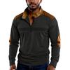 Shirt Button Pocket Men's Sports  Shirt V-neck Casual Top
