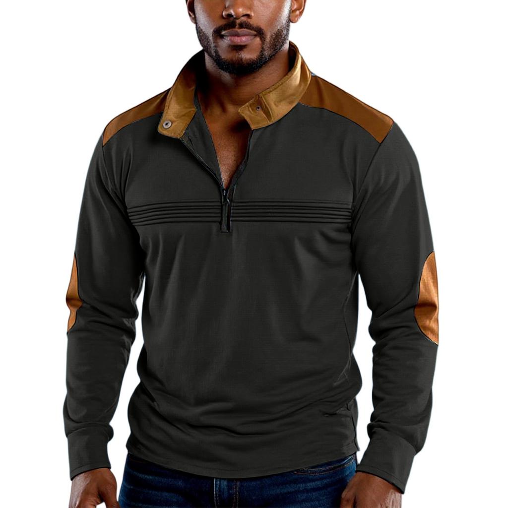 Shirt Button Pocket Men's Sports Shirt V-neck Casual Top