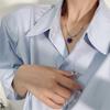 Discoloration Love Pendant Necklace Fashion Women Thermochromic Mood Monitor Heart Pendant Necklaces Stainless Steel Chain Necklaces Jewelry Gift