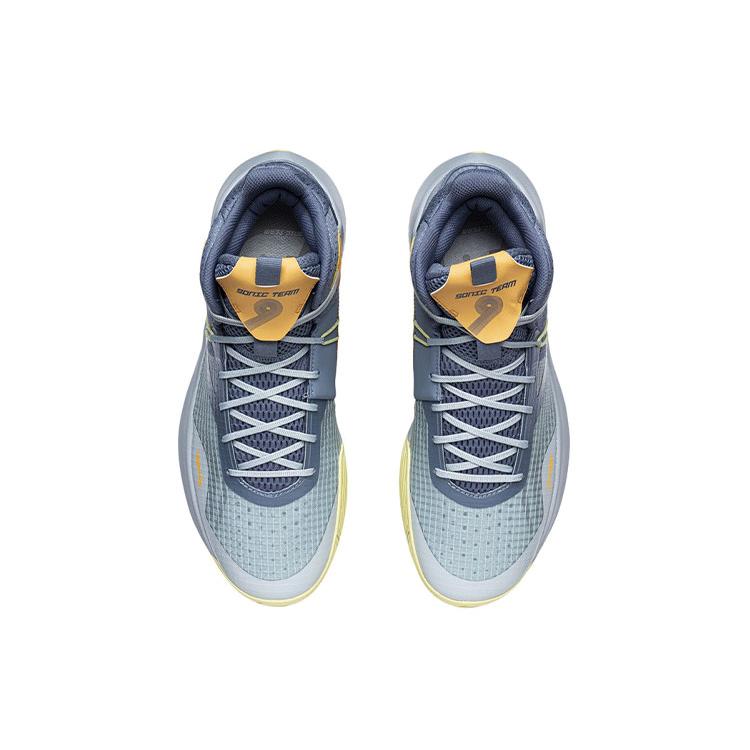 Li Ning Sonic 9 Team Basketball Shoes Men's Mid top Flint Blue/Cloud Gray Blue ABPR017-7