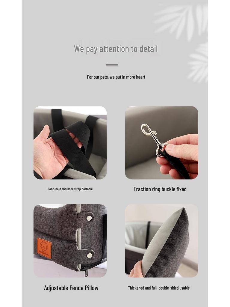 Portable Easy-Clean Cat Car Seat & Pet Bed