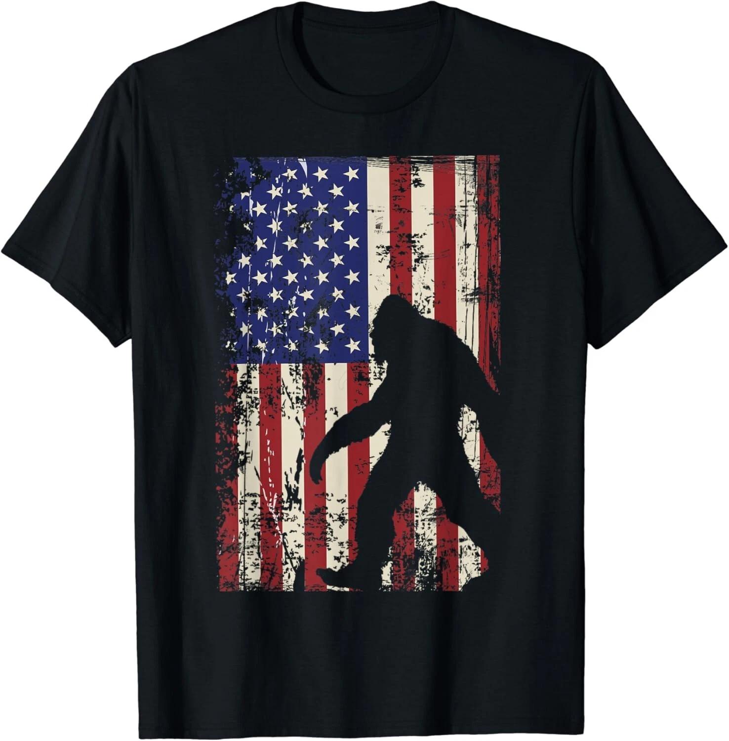 Bassquatch Funny Bigfoot Fishing Outdoor Retro Gift Vintage Fisherman Humor Tee 4XL