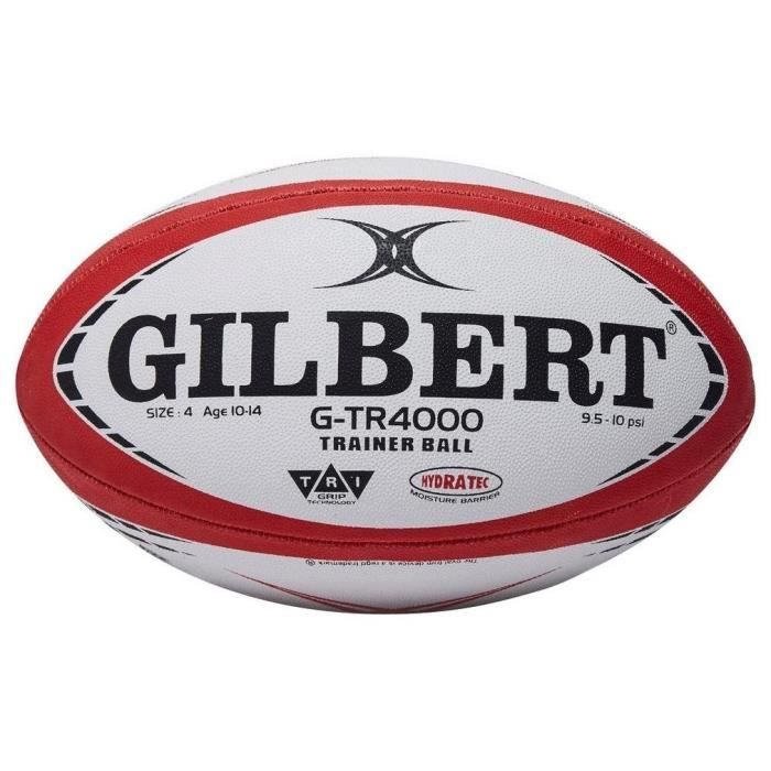 Ballon de rugby d'entrainement - GTR4000 - Rouge - GILBERT - Taille 4