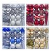 44pcs Shatterproof Electroplated Hanging Balls Christmas Tree Ornaments  New Year Decoration