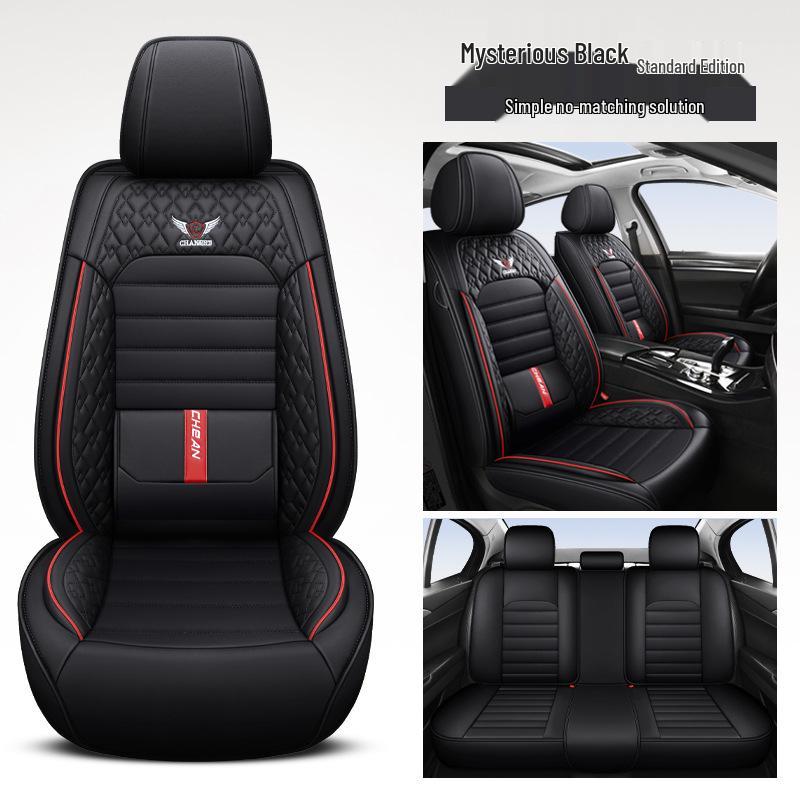 3D Full Surround Leather Car Seat Cushion for Five-Seaters - Universal Fit for All Seasons (Autumn/Winter) - Sedan & Small Car Cover