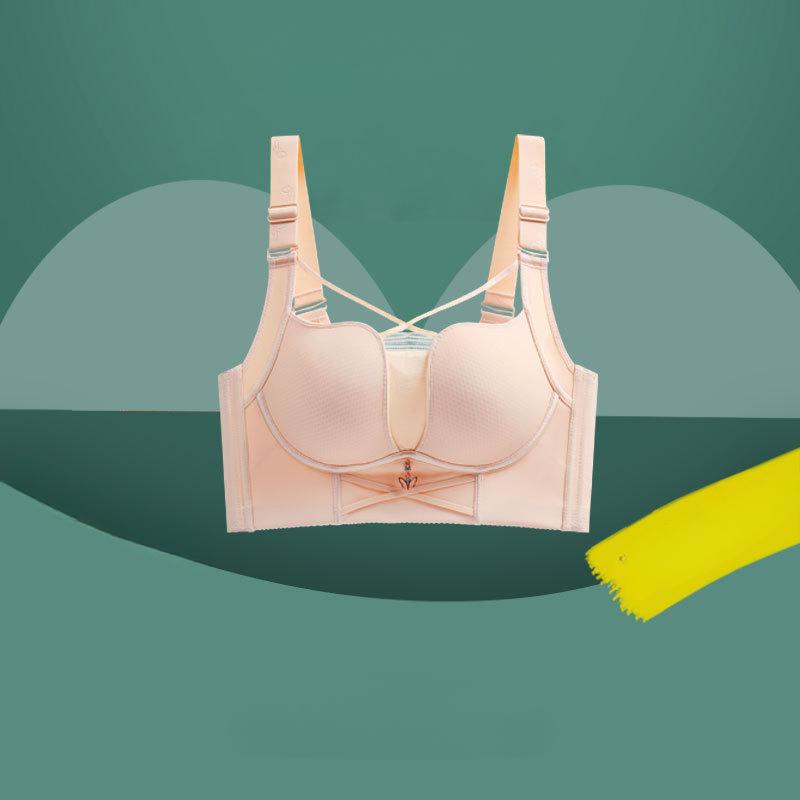 

Бюстгальтер с перекрестной застежкой спереди, женское нижнее белье, бюстгальтер без косточек, собирающий грудь, собранный бюстгальтер, двойная застежка, предотвращающий провисание, бесшовный бюстгальтер, большой размер, тонкий, регулируемый, сексуальный б