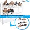 SHOEFLEX organizer na buty, stojak na buty do szafki na buty, teczka na buty