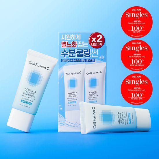Cell Fusion C Aquatica Cooling Sunscreen 35ml Double Promotion (UV Aging Care)