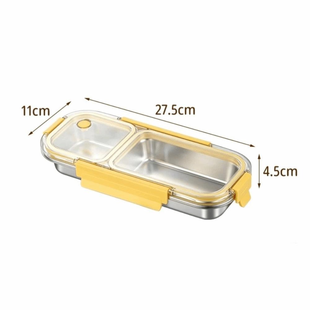 304 Stainless Steel Bento Box Thermal Insulation Food Container Divided Lunch Box For Meal Prep Type A2