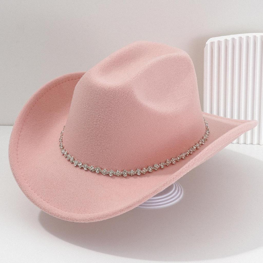 Rhinestone-Embellished Western Cowboy Hats for Men & Women, Bridal & Honeymoon Sun Hats