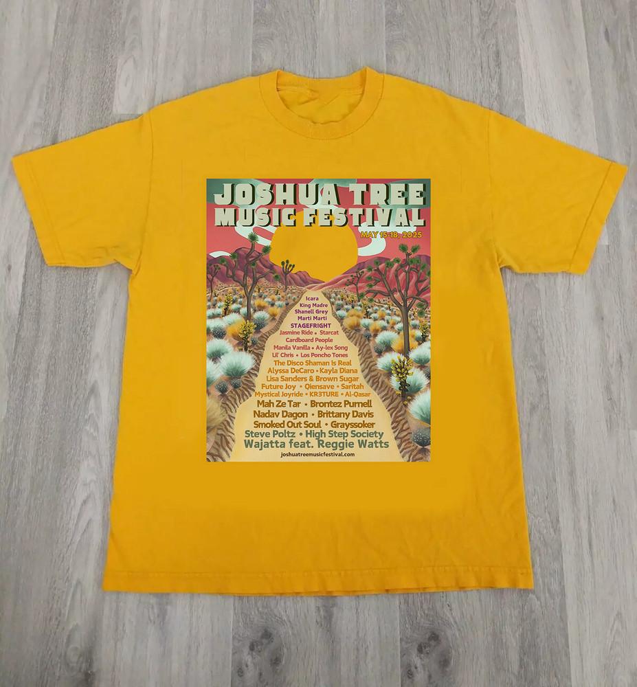 Summer Music Festivals Joshua Tree Gold T Shirt Full Size S-5XL TT767 Unisex T-Shirt M