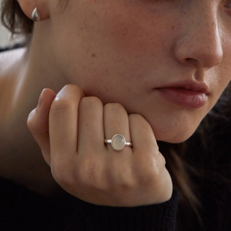MERCURY [silver 925] Milky Stone Ring