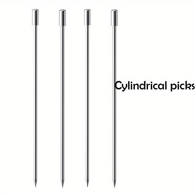 4pcs Stainless Steel Cocktail Picks Fruit Picks Cocktail Sticks For Bar Pub Club Restaurant And Home Use Drinkware Accessories