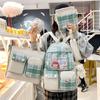 Five-piece Bag Girl Student Plaid Backpack For Junior High School Students