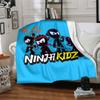 Ninja Kidz Theme Printed Blanket - Perfect for Couch, Bed, Travel & Outdoor Use | Machine Washable, Cozy & Durable.