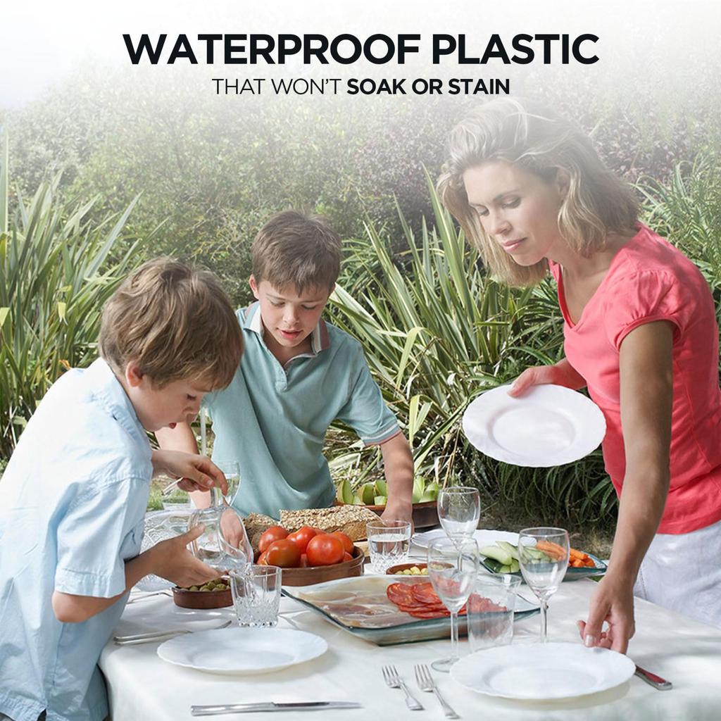 Disposable PEVA Thickened Plastic Rectangular Tablecloth Party Supplies
