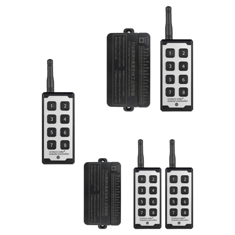 8 Way Wireless Remote Controller AC85~240V Adaptive Wide Voltages for Motor Fan Lamp and Roller Door Long Ranged