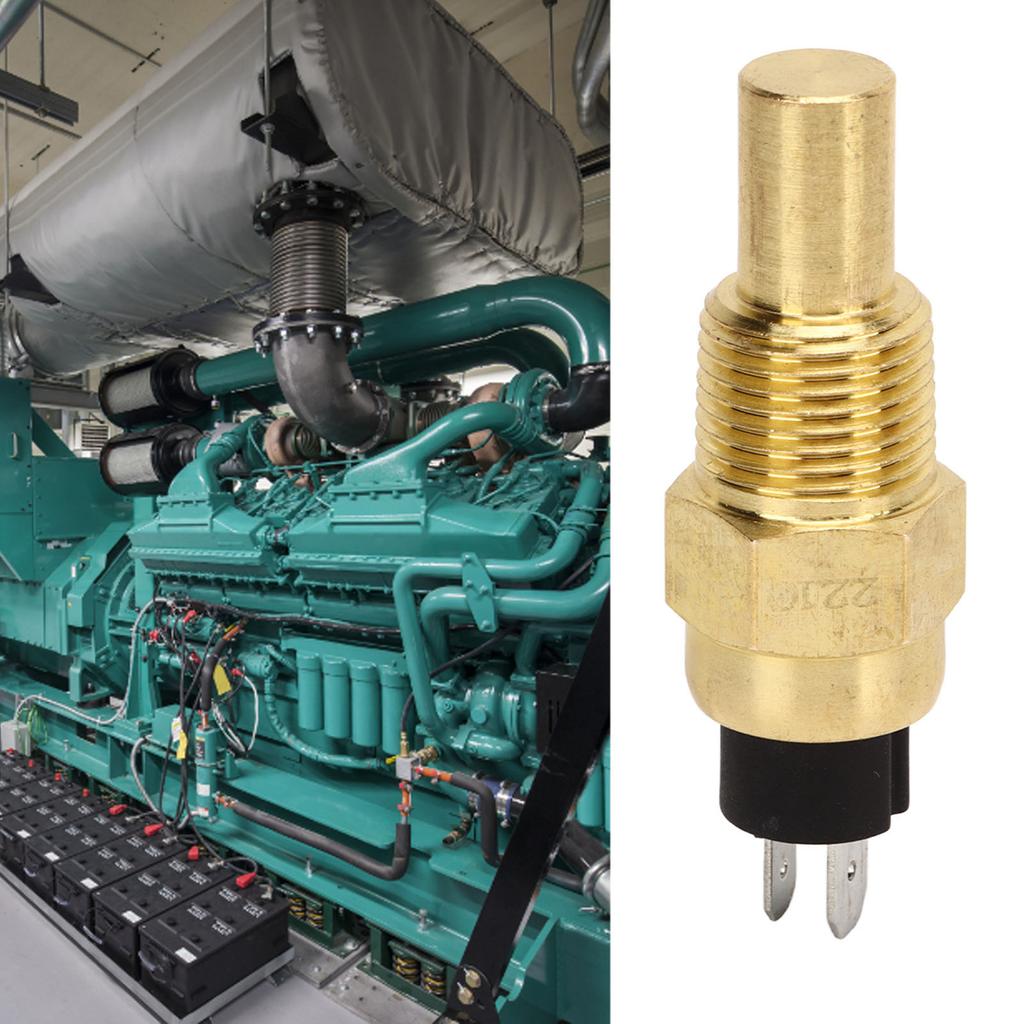 Water Temperature Sensor 3/8NPT 3W Overheating Alarm Engine Coolant Temp Transducer for Diesel Gener