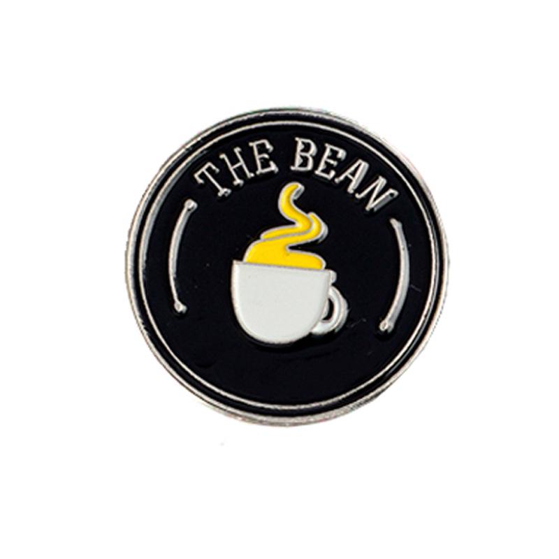 Punk Skull Badge and Axe Coffee Cup Brooch