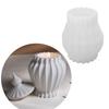 Striped Cylinder Resins Jar Molds Candlestick Molds for Making Candlestick Tealight Holder Storage Jar, Resins Lid Molds