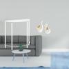 Elegant Acrylic Swan Side Table Set for Small Spaces Modern 2 Tier Nightstand with Artistic Couple