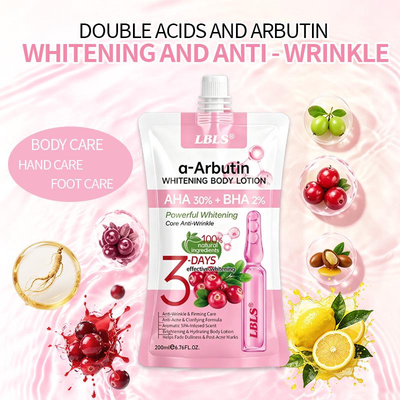Cross-Border LBLS Bearberry Arbutin Anti-Wrinkle Body Lotion (Pink Bag)