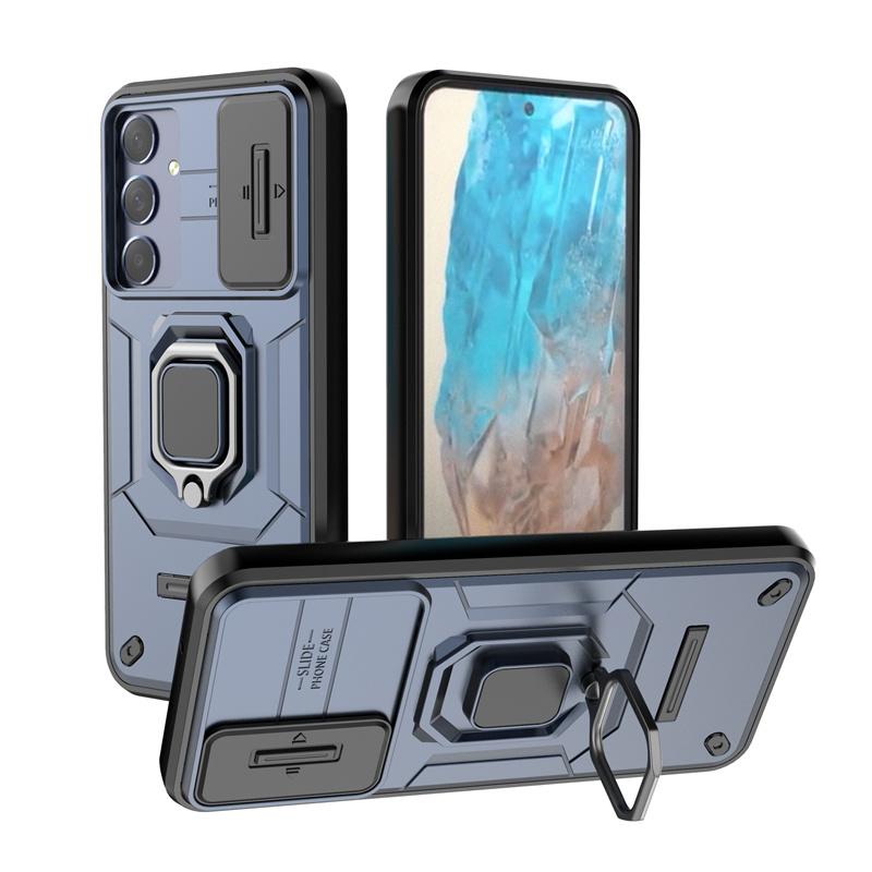 For Samsung Galaxy M35 5G Case Slide Camera Ring Holder Armor Phone Case for SumsungM35 Sumsung Samsang M35 M 35 35M 2024 Cover