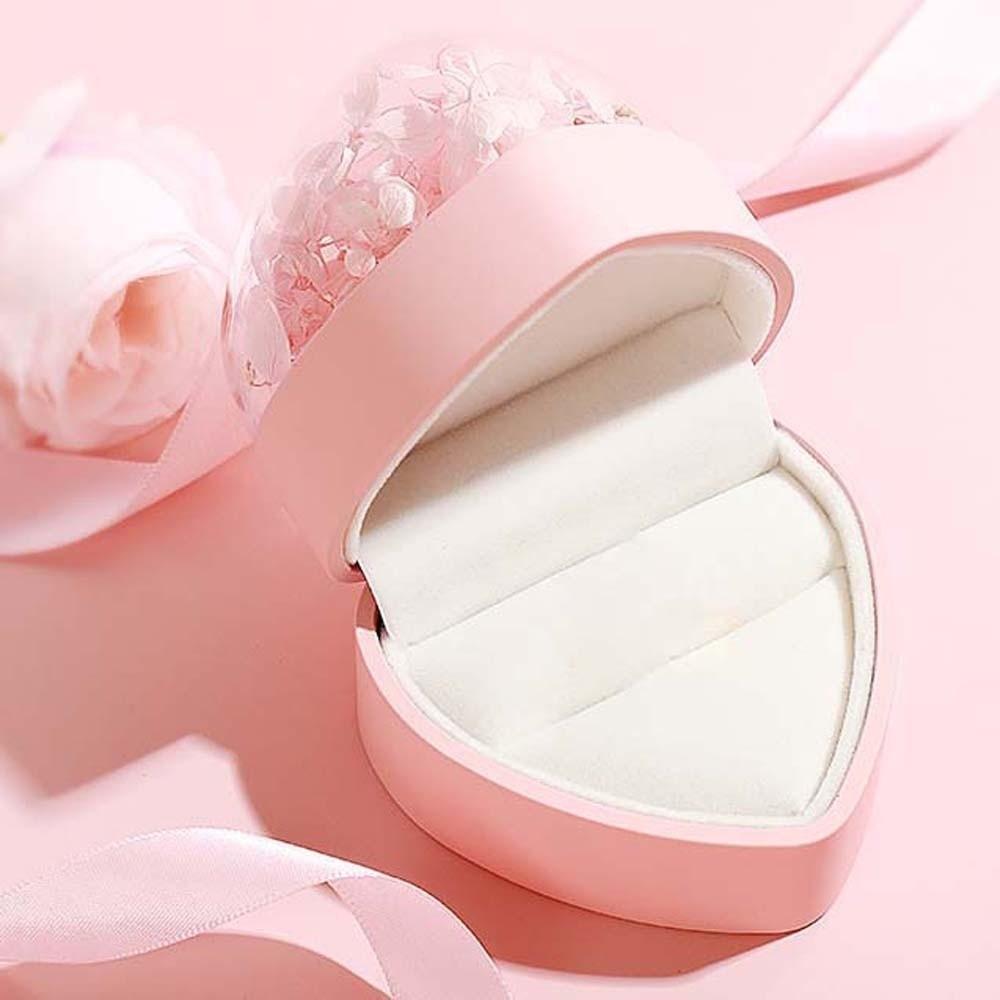 Composite Paper Heart Ring Box Acrylic Jewelry Organizer Jewelry Box Ring Display Case  Propose
