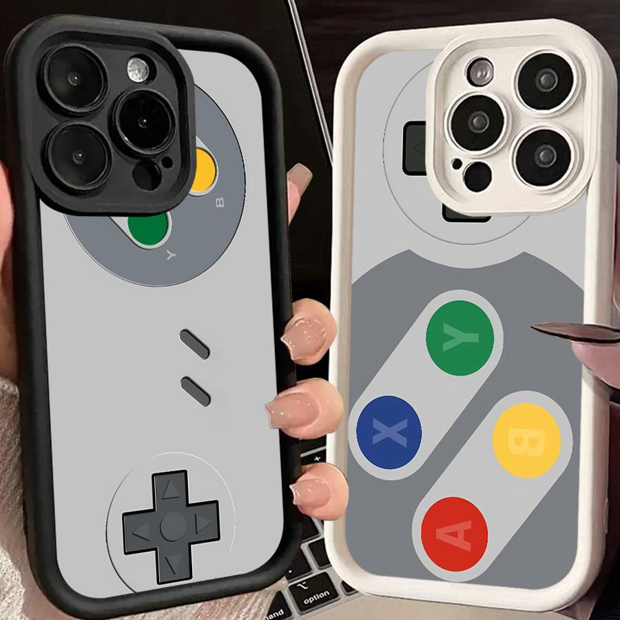 Case for iPhone 17 Pro Max 14 12 Pro 17e 11 16 Air 15 Plus 13 Phone Cover Retro Game Console Pattern