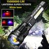 LED Flashlight High Power Torch USB Rechargeable Zoomable Waterproof Emergency Camping Flashlight Built-in Battery