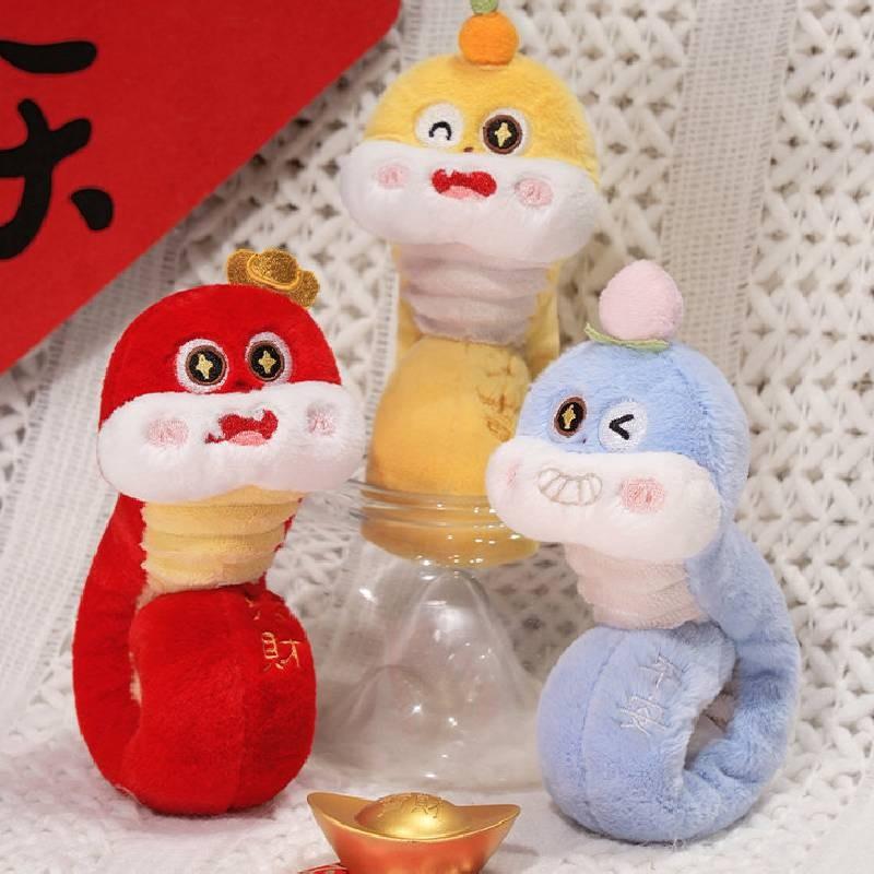 Of Snake Year Plush Toy Clap Ring Wrist Decoration Stuffed Dolls Kids Gifts
