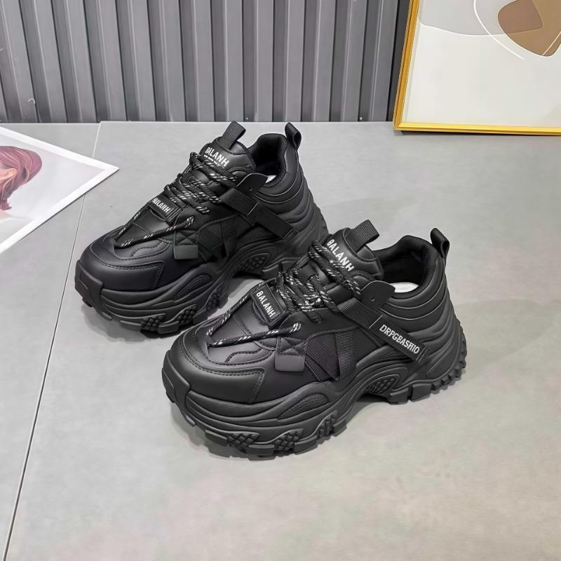 

Retro versatile platform shoes for women s new small men to increase height and look thin casual sports shoes 40 чёрный
