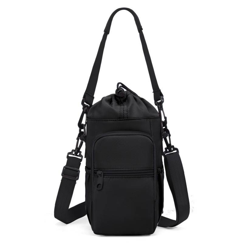 Borsa Portabottiglie d'Acqua con Tracolla Regolabile Tazze Termiche Copertura Protettiva Isolante Tasca per Telefono Borsa da Viaggio per Sport all'Aperto